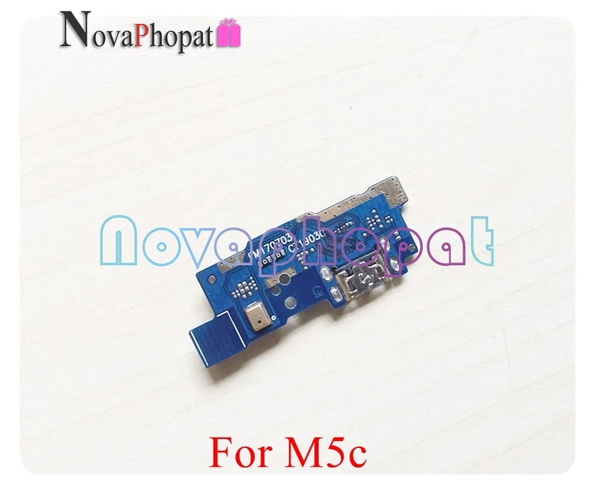 

Зарядный порт Novaphopat для Meizu M5C M710H, USB-порт для подключения зарядного устройства, соединитель микрофона, гибкий кабель для микрофона, 5 шт./лот