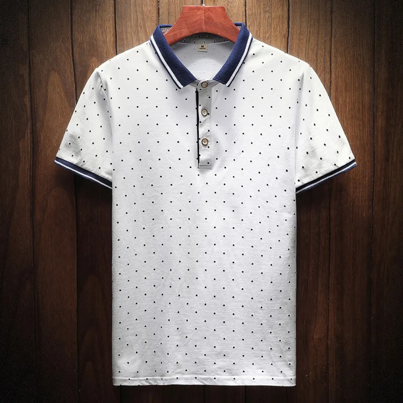 Мужской Стандартный обычный Быстросохнущий Гольф Поло рубашка белый черный