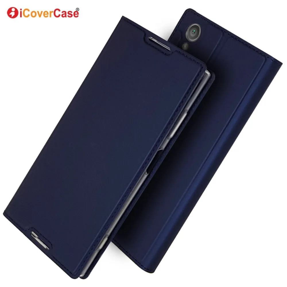 Ультра Тонкий Кожаный магнитных флип бумажник чехол для Sony Xperia XA1 Plus|covers for sony