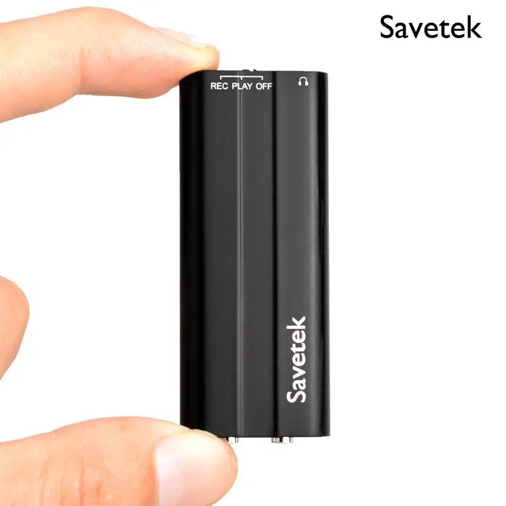 

Цифровой аудио рекордер Savetek с голосовой активацией, 8 ГБ, 16 ГБ, мини-USB-ручка, с MP3-плеером, Время работы батареи 50 часов, 192 кбит/с, с зажимом