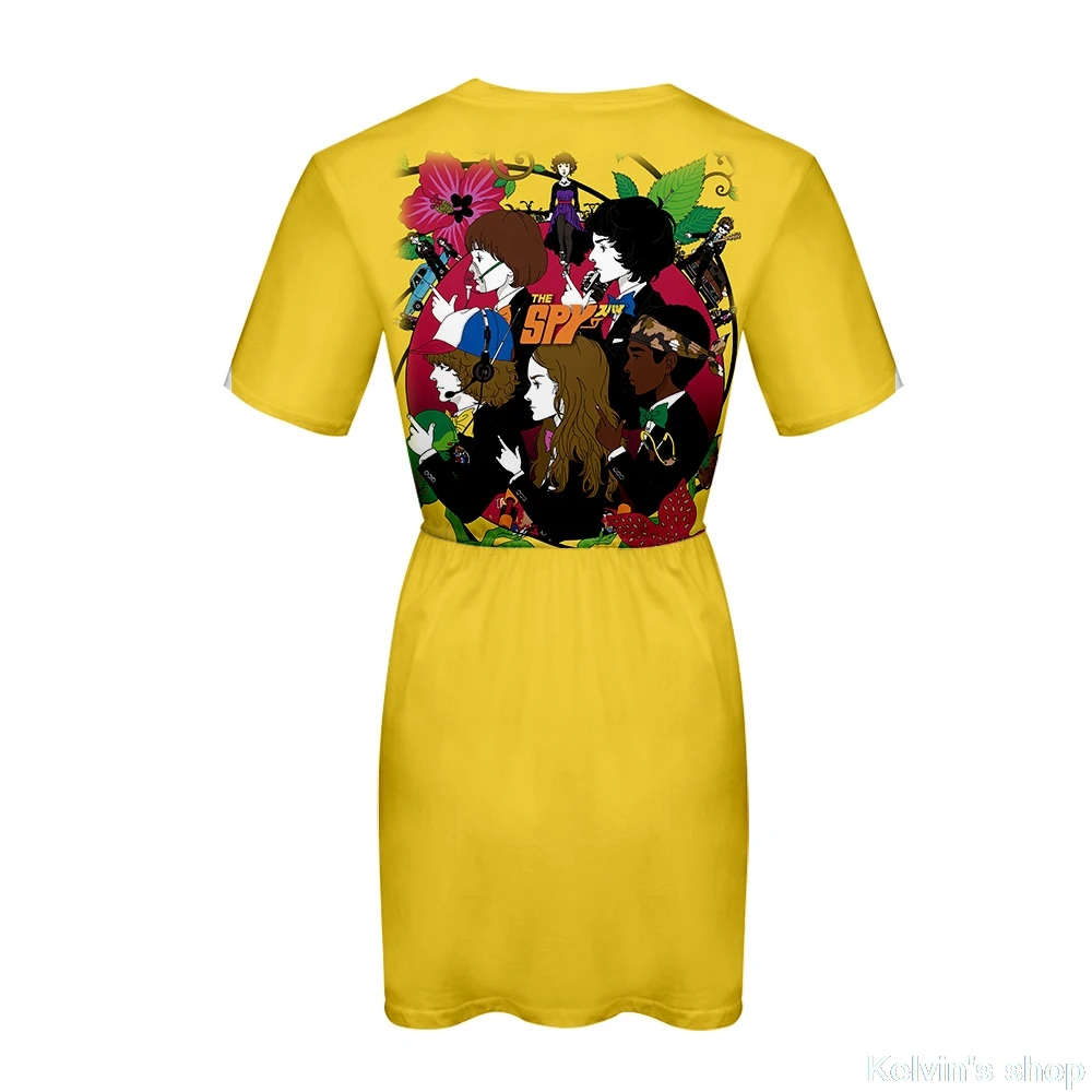 STRANGER THINGS Dress 3D Printed Summer 2019 New Women Short Sleeve Dresses Casual Ladies O Neck | Женская одежда