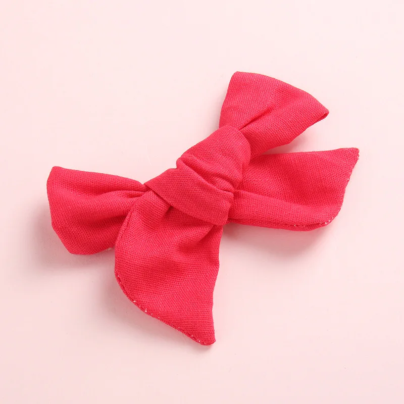 Red with hair clip Весенне-летние заколки для волос или повязки на голову, украшенные цветами и бантом, Школьный бант для волос для девочек, заколки для девочек, аксессуары для волос, реквизит для фотосессии - Цвет: Red with hair clip