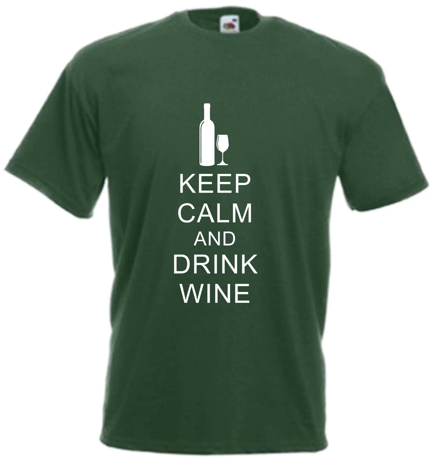 Футболка с короткими рукавами и надписью Keep Calm And Drink Wine забавная комедийная