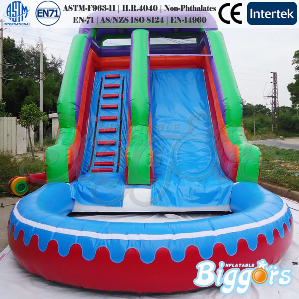 

Commercial Grade Inflatable Slide Inflatable Water Slide With Pool Games
