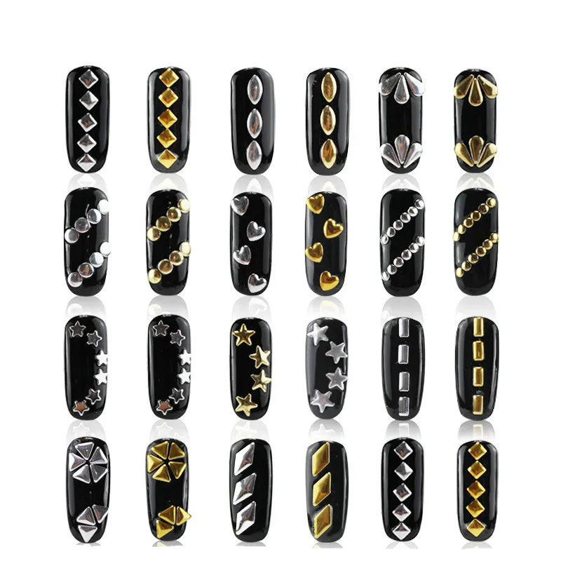 

Wholesale Excellent Nail Art Beauty Punk Alloy Rivet Fashion Styles Metal Alloy Spiral Grain Pattern 500000pcs/lot Free Shiping