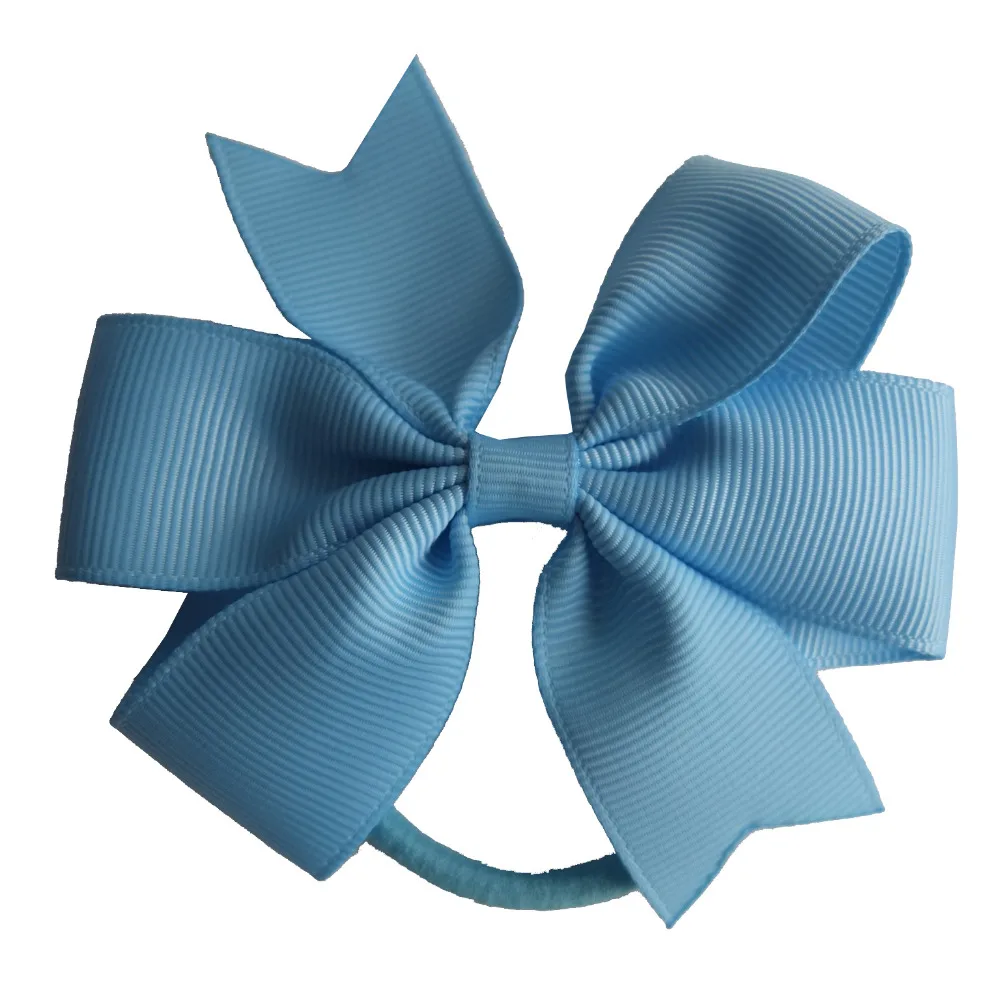 2 шт. заколка для волос с резинками 3,5 ''Hairbow упругих волос аксессуары дети хвост держатель резинки для волос ласточкин хвост Луки