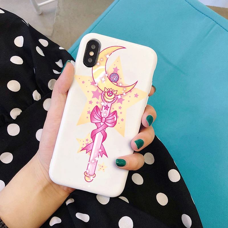 W-5754 Sailor moon Аниме мягкий силиконовый карамельный цвет чехол для мобильного телефона чехол для iPhone X XR XS MAX 6 7 8 plus 6s лучший дизайн корпуса - Цвет: W-5754