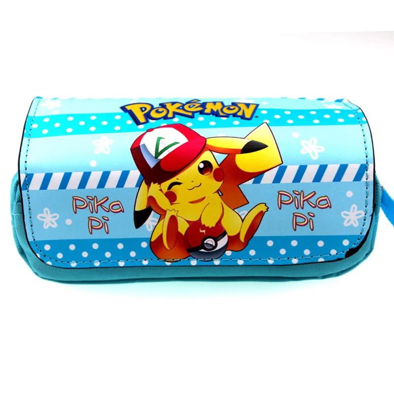 Pikachu-02 Чехол для карандашей с аниме Покемон, милая сумка для макияжа, школьный чехол для карандашей Пикачу, косметички - Цвет: Pikachu-02