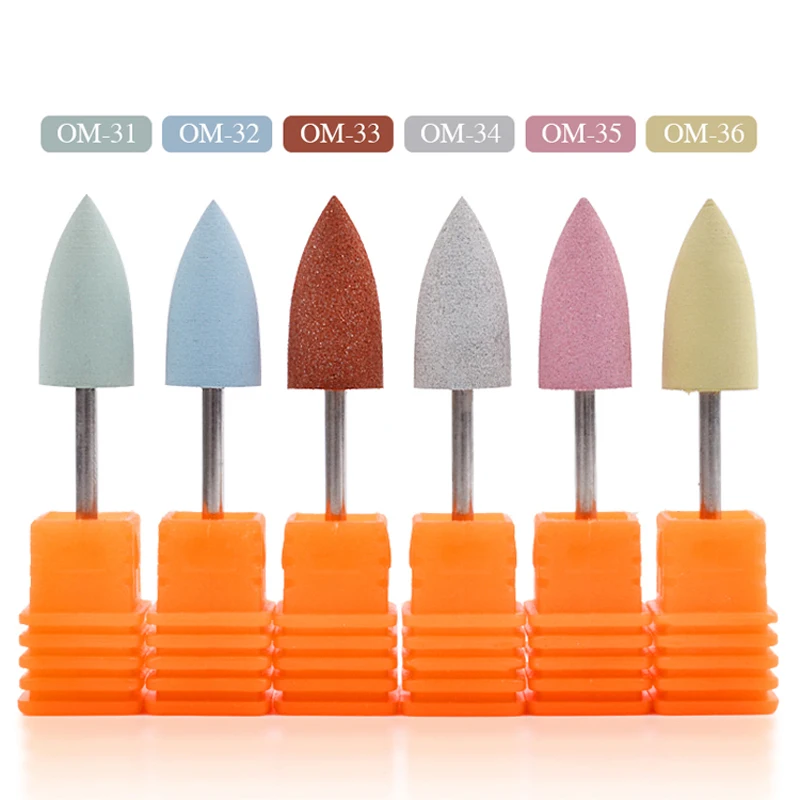 Полихроматическое электрическое сверло для ногтей 6 шт./компл. твердосплавные