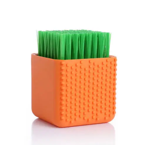 Мягкие волосы щетка для очистки мыть одежда фрукты Цвет силикагель Прачечная