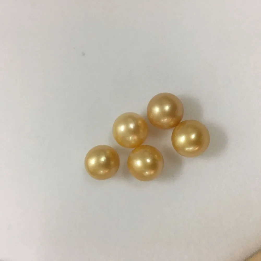 100% натуральное Золотое жемчужное ожерелье из южного моря с 18-каратным жемчугом