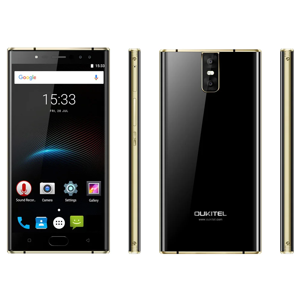 OUKITEL K3 смартфон 5 дюймов 6080 мАч 9 В/2A 4G Android 7 0 Octa Core MTK6750T сзади и спереди Все 13.0MP + 0.3MP