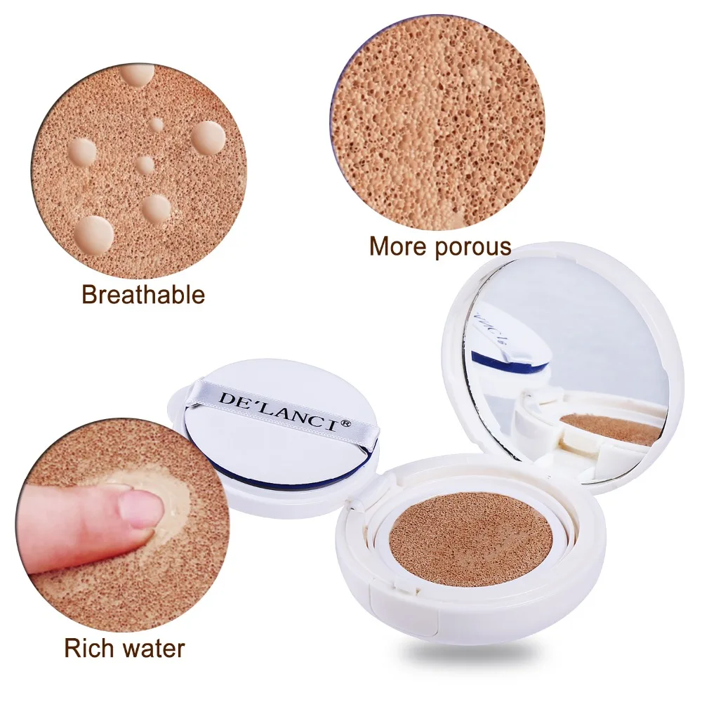DE'LANCI жидкий цвет лица Подушка свежий Осветляющий Dffect высокое покрытие BB крем