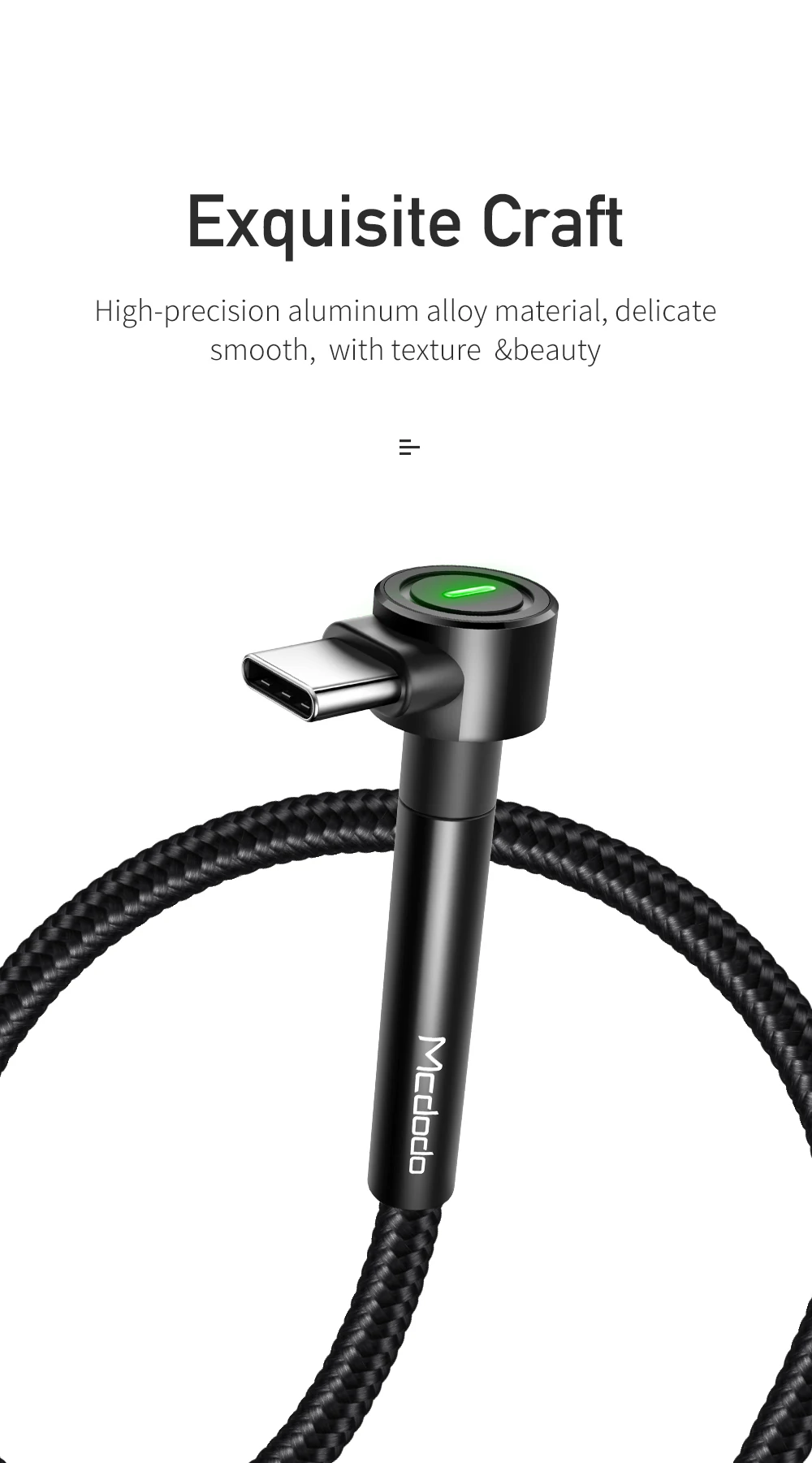 MCDODO 2m 5A Type C Cable Quick Charge 4.0 Fast Charging Phone Holder For Xiaomi Mi 9 8 Pro Mix3 Huawei Samsung USB Type-C Cord