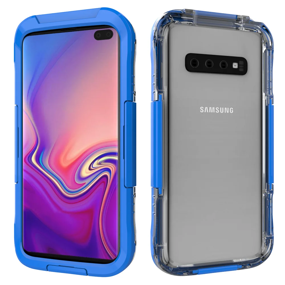 Синий IP68 Водонепроницаемый чехол для samsung Galaxy S10 S9 S8 плюс S10e S7 S6 edge Note 10 9 8 5 под водой защитный чехол для телефона для подводного плавания чехол - Цвет: Синий