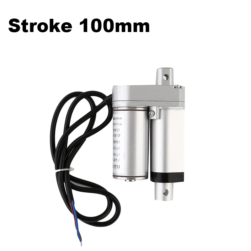 12V 24V DC 25/35 Вт электрический линейный привод двигателя 100 мм ход тяжелых 100/200/300/500/600/750/800/900/1100/1300/1500N
