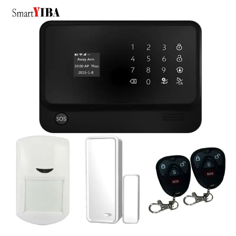 G90B01 SmartYIBA G90B Plus GSM Wi-Fi сигнализация комплект DIY работа с ip-камерой приложение дистанционное управление домашняя сигнализация SOS Аварийная сигнализация движения - Цвет: G90B01