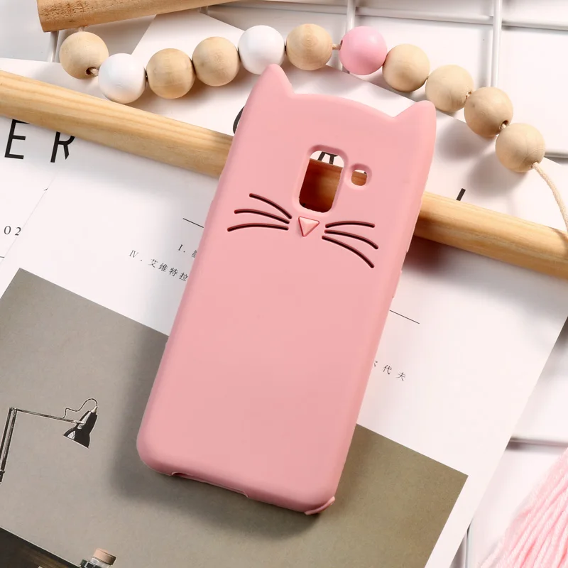 Чехол с милым котом для samsung Galaxy A7 чехол s Мягкая силиконовая Обложка с изображением на samsung A7 A9 A8 A5 S10e S10 плюс M20 чехлы