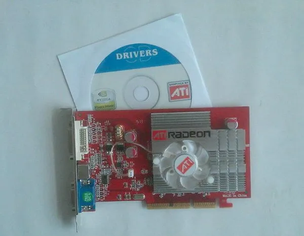Бесплатная доставка 2шт/партия новинка ATI Radeon 9550 256 Мб DDR2 память AGP 3D Dvi S video VGA