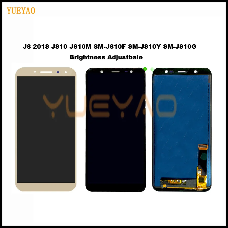 ЖК дисплей для Samsung Galaxy J8 2018 J810 экран + сенсорный регулировка яркости Pancel SM J810M J810F