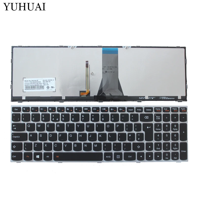 

New for LENOVO E50-70 E50-80 B51 B51-30 B51-35 B51-80 B71 G51 Flex 2-15 B70-80 B71-80 Backlit UK Laptop Keyboard 5N20H03442
