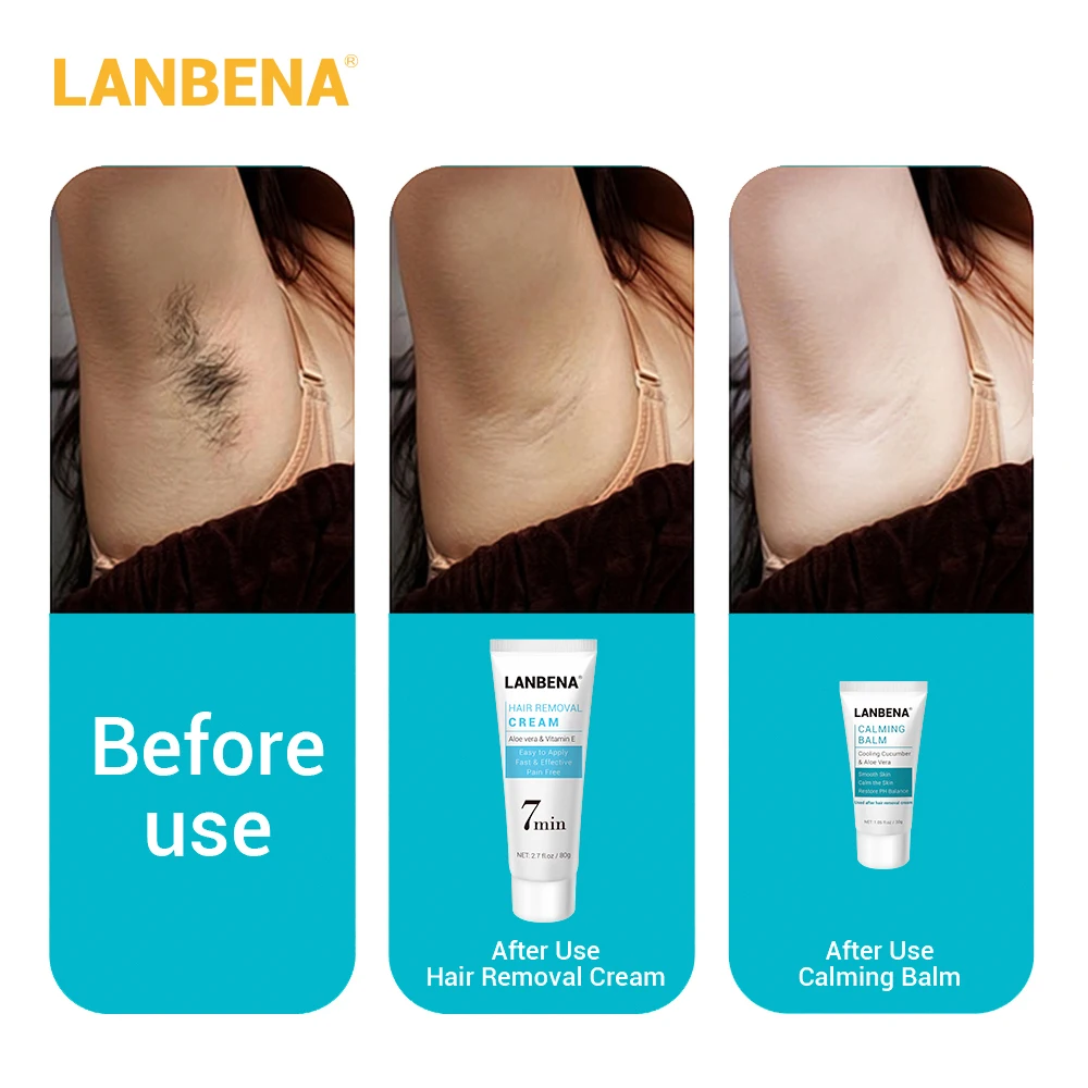 Бальзам для удаления волос LANBENA успокаивающий Восстанавливающий глубокий