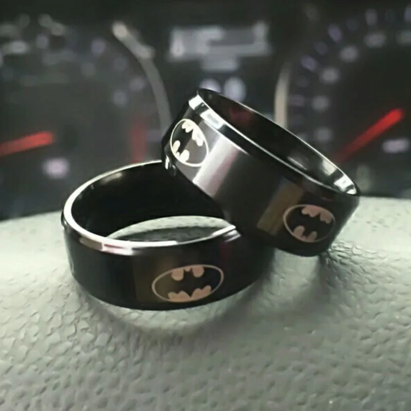 6 мм черные кольца панк обручальное кольцо из нержавеющей стали для мужчин и