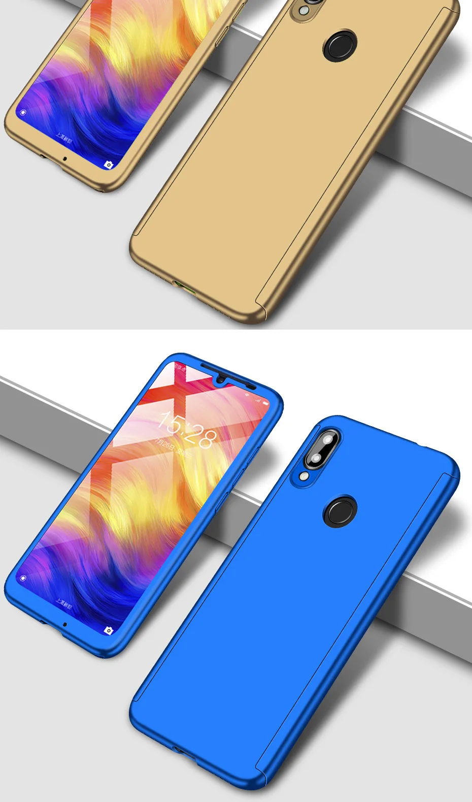360 всего тела Защитный чехол для samsung Galaxy A50 A70 A40 A30 A10 M20 M10 J4 J6 A6 A8 плюс A7 A9 S10 S9 S8 плюс S7 край