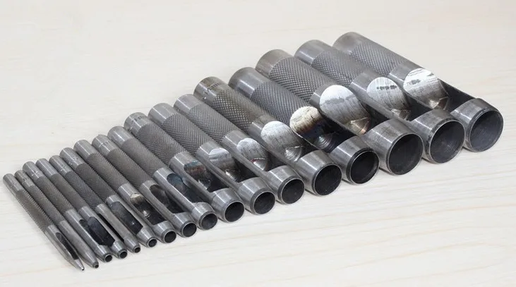 

8pcs Leather Craft Hollow Leather hole Cutter round Punch Strap Belt Wallet Tools end punch tool free shipping 10~18mm