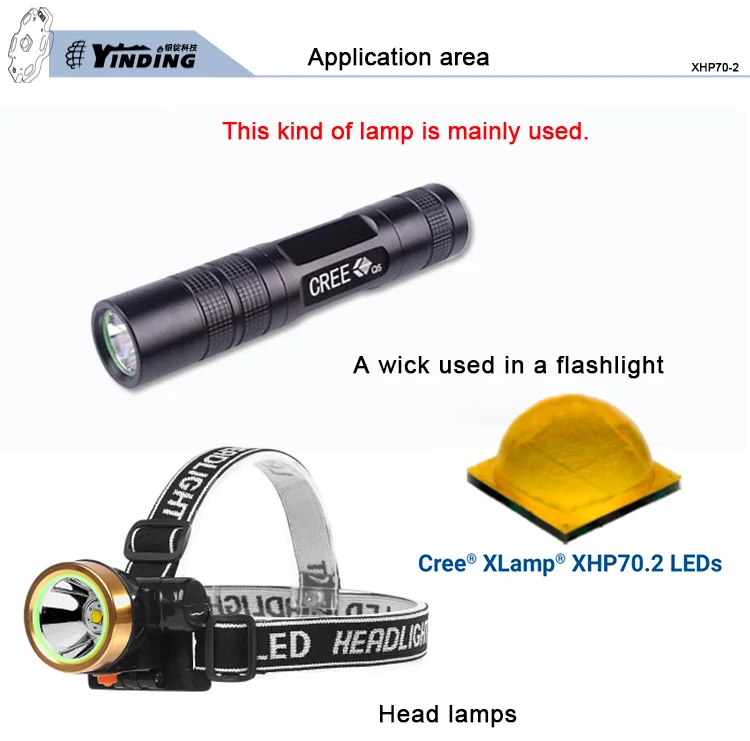 Cree XLamp XHP70.2 30w 6/12V высокой мощности Светодиодный светильник бусины 7070 натуральный/холодный белый Светодиодный излучатель фар автомобиля фитиль