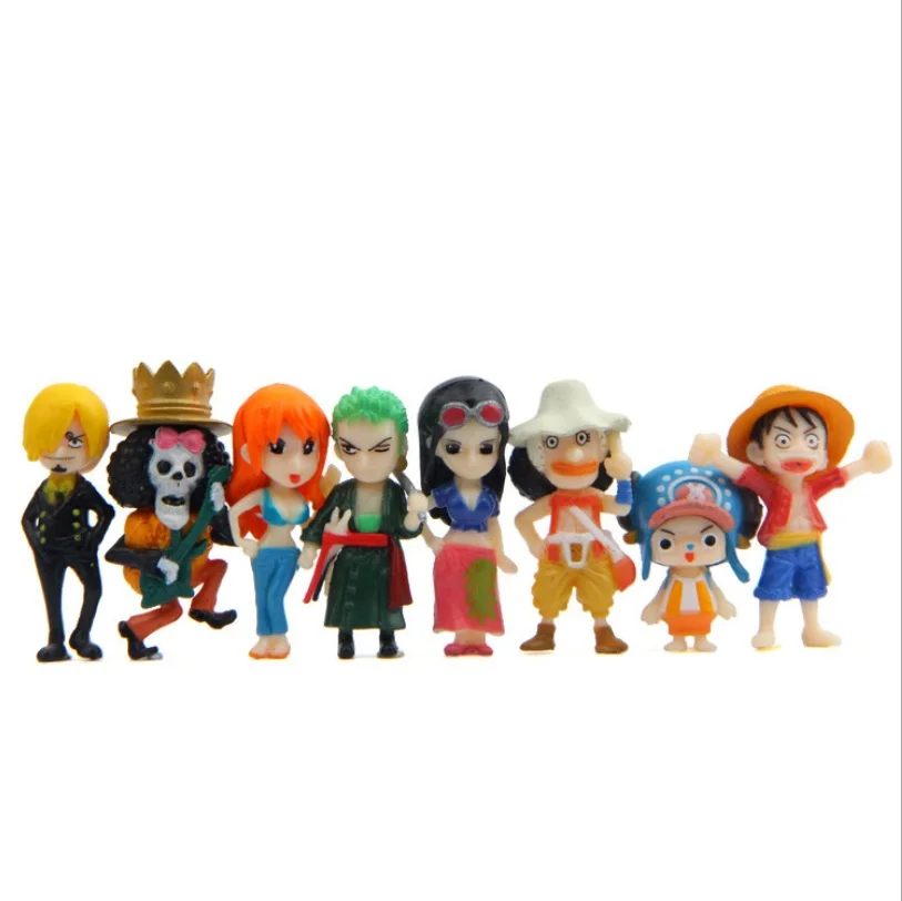 4 см Японский комикс цельная готовая Коллекционная модель Luffy Zoro Chooper фигурку один