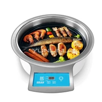 Electric Grill Smokeless Paper Barbecue Round Commercial Grilled Meat Stove Korean Barbecue Oven DT31