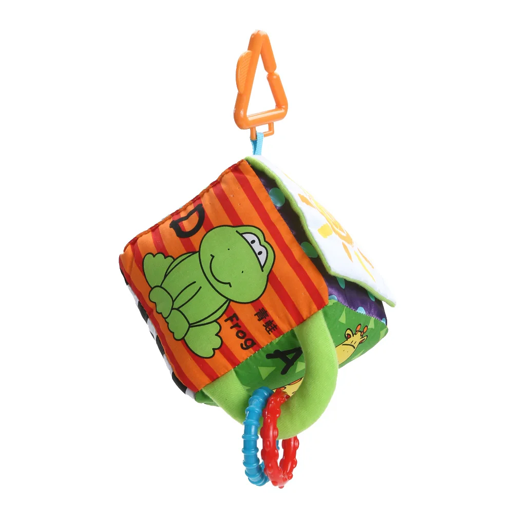 Детские игрушки для детей Мультяшные животные куб шарик погремушка книга