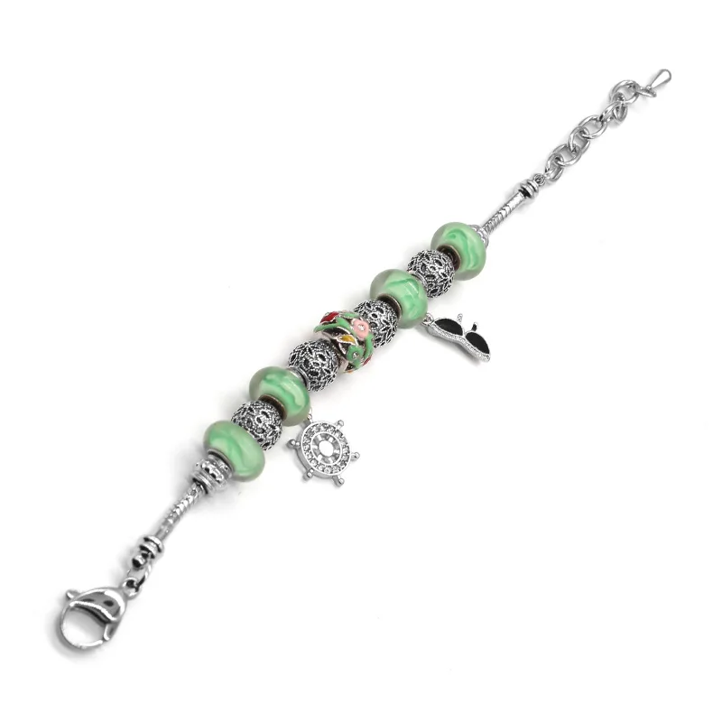 SANYU Модный женский браслет цепочка медный материал Омаров Пряжка Fit Pandora браслет ретро женские ювелирные изделия BR-1582