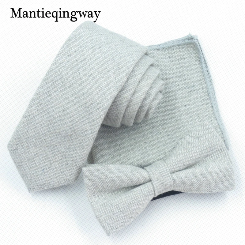 Mantieqingway модный мужской шерстяной + галстук из полиэстера галстук-бабочка платок