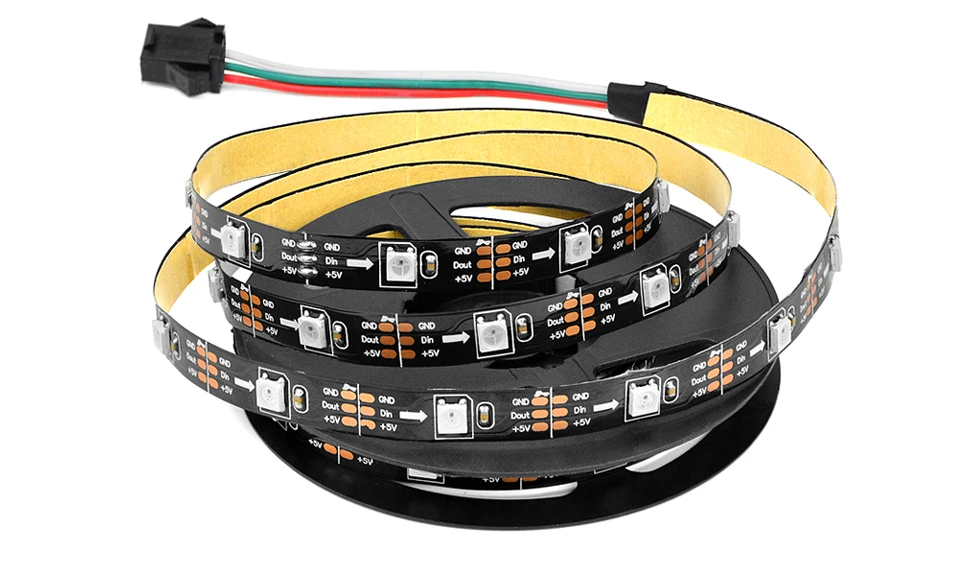 AIMENGTE DIY Мечта цвет фея светодиодный свет шкафа DC5V Пиксельная адресация RGB USB Светодиодная лента для V гардероб лестница Рождество