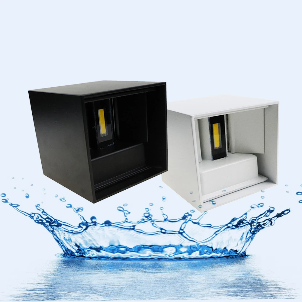 Koop Waterdichte LED Wandlamp Indoor Outdoor Verlichting Kubus AC85-265 COB LED Bron Aluminium En Down Opbouw Voor Tuin JQ