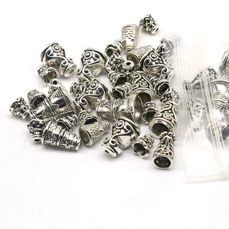 Прямая поставка 50 шт. заглушки для бусин в форме цветка петуни концевые