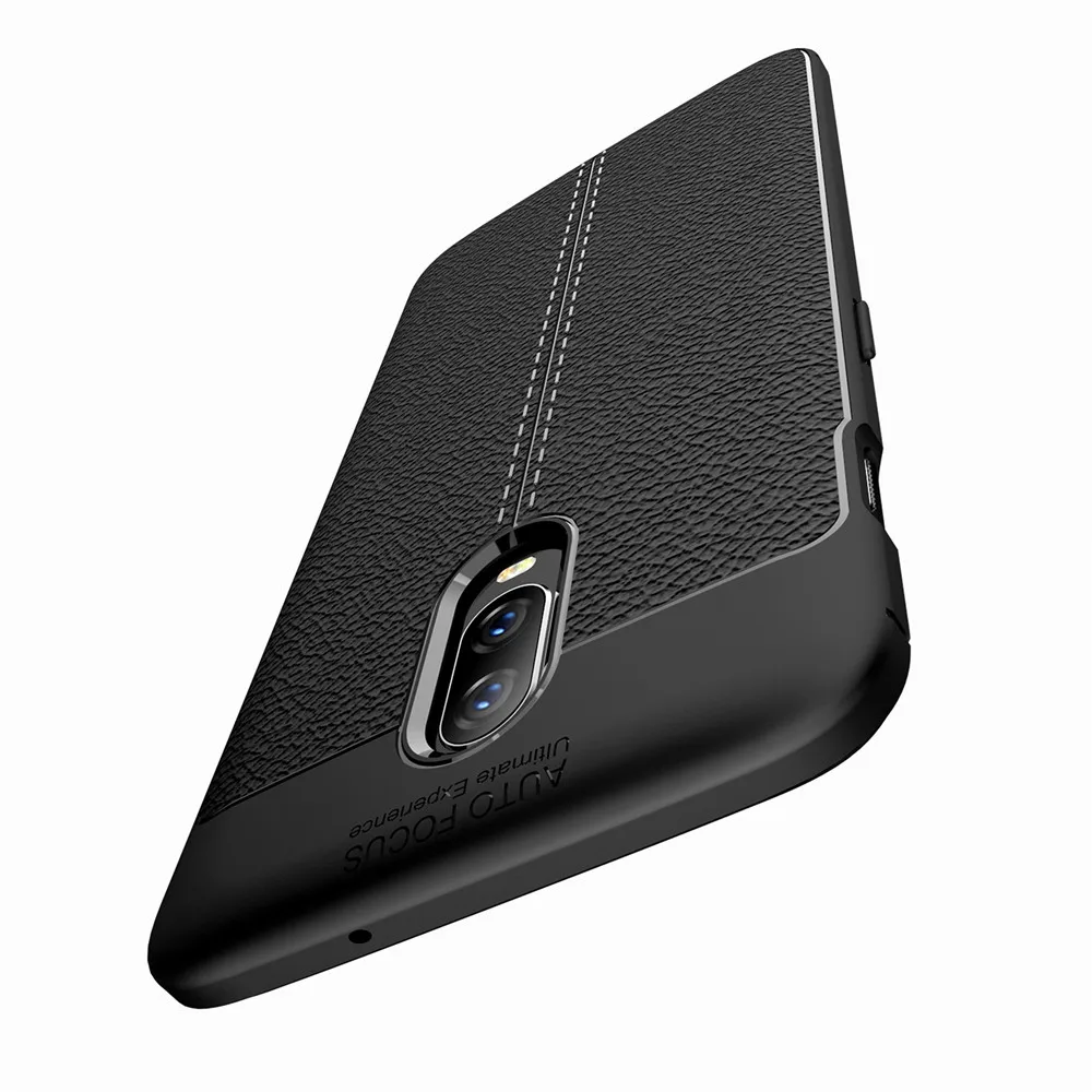 Оригинальный мягкий чехол из ТПУ One Plus 6 т силиконовый Oneplus T Кожаный с узором plus Т |