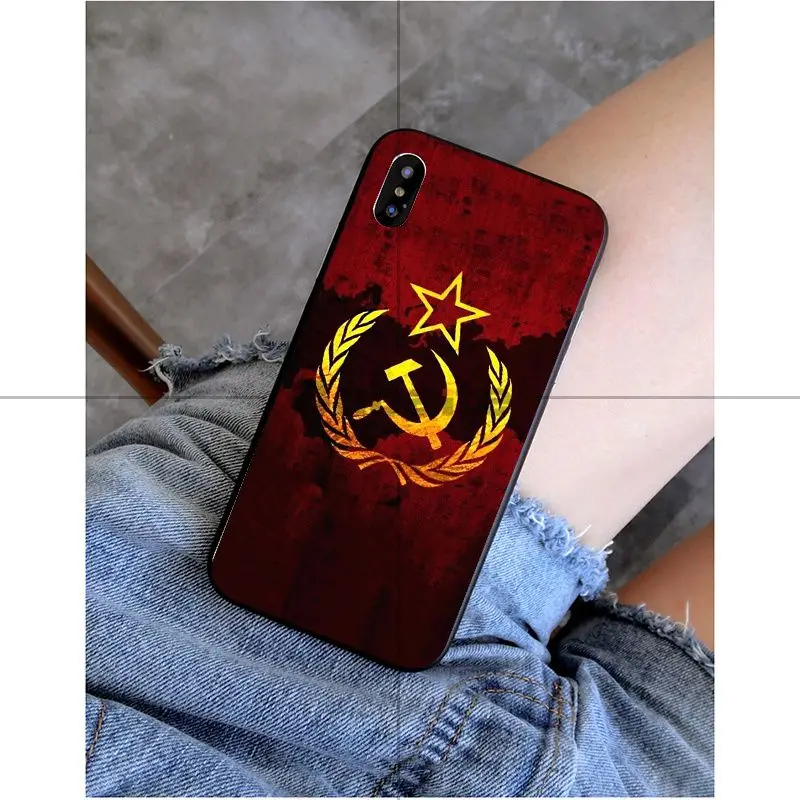 A3 Babaite красный флаг СССР гранж черный мягкий силиконовый чехол для телефона для iPhone 6S 6plus 7plus 8 8Plus X Xs MAX 5 5S XR - Цвет: A3