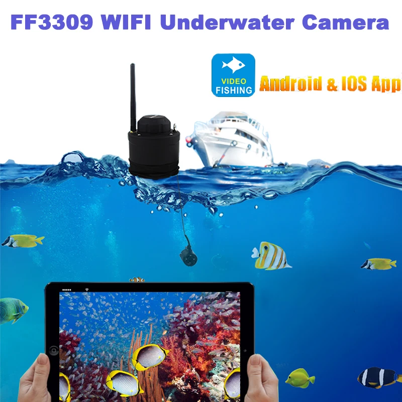 Портативная Wifi камера для рыбалки подводная Беспроводная FF3309 совместима с