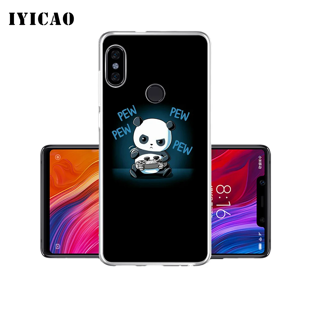 IYICAO Забавный мультяшный панда Мягкий силиконовый чехол для телефона Xiaomi Mi 9 8 SE 6 A1