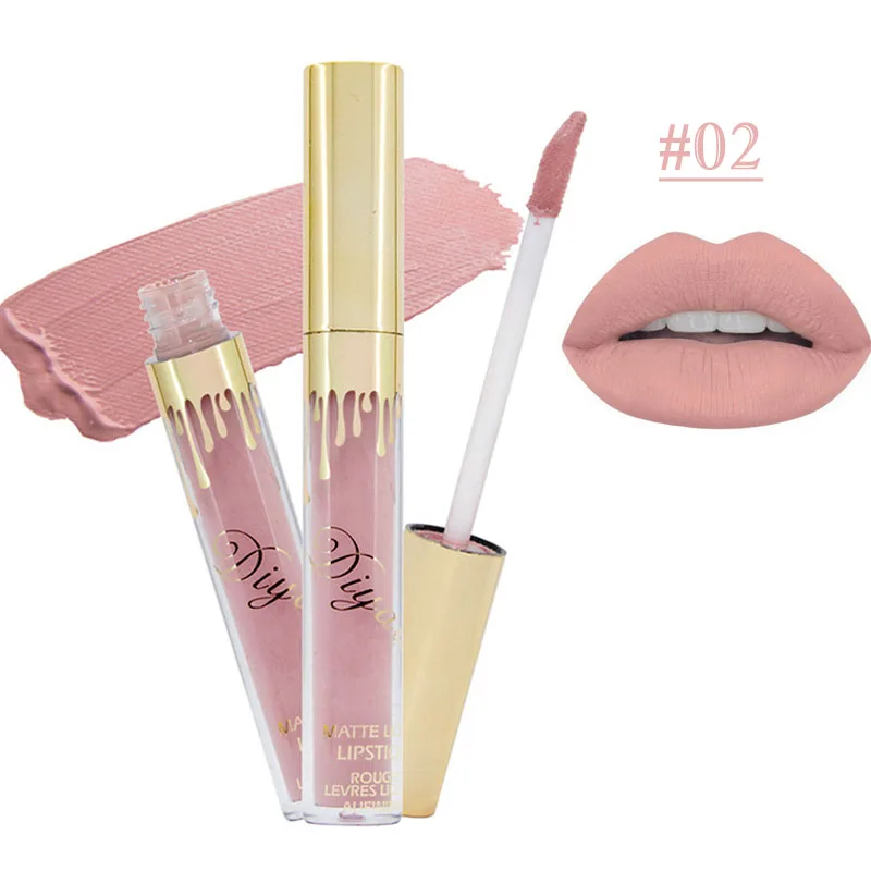 Модная Матовая жидкая губная помада Водонепроницаемая тонировка длинный