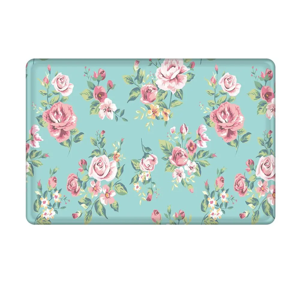 Коврик для душа CHARMHOME из микрофибры с розовыми розами нескользящий мягкий