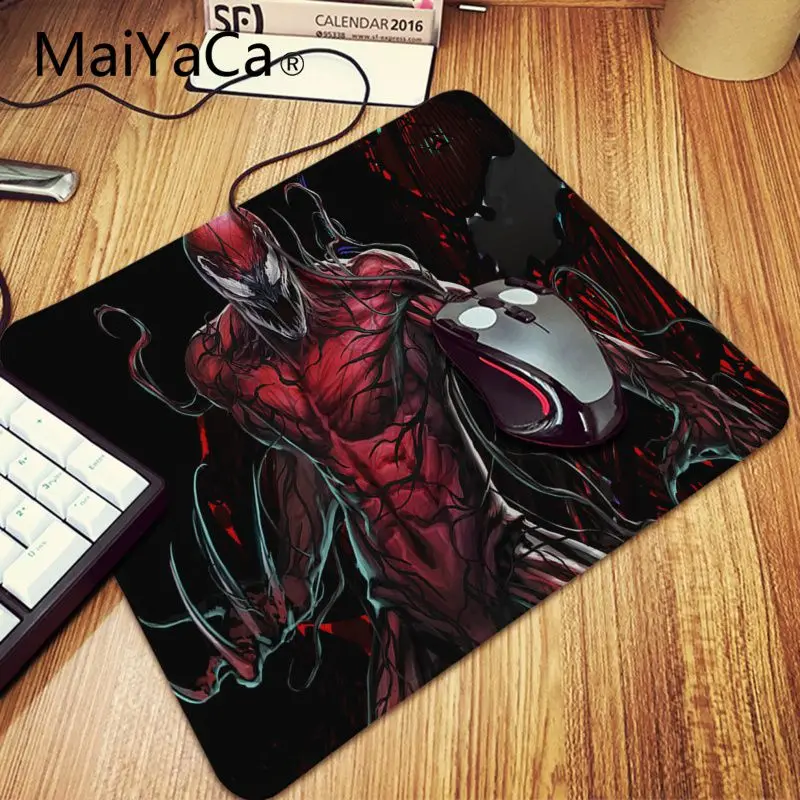 Lock Edge 25x29cm Maiyaca Custom Skin Marvel Comics Carnage резиновые коврик для мышки игры ноутбук ПК компьютер игровой коврик большой коврик для мыши геймер Коврик для мыши - Цвет: Lock Edge 25x29cm