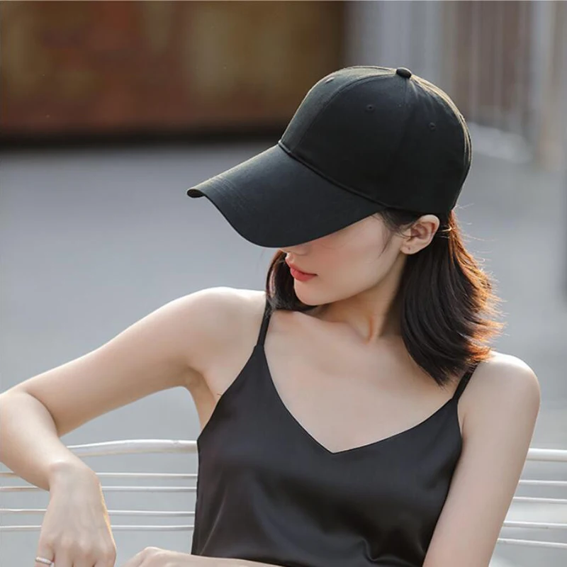 2021 New Unisex Cotton Baseball Caps Hats Solid Color Long Visor Hats for Men Female Street Style Snapback Dad Caps Youth Gorras