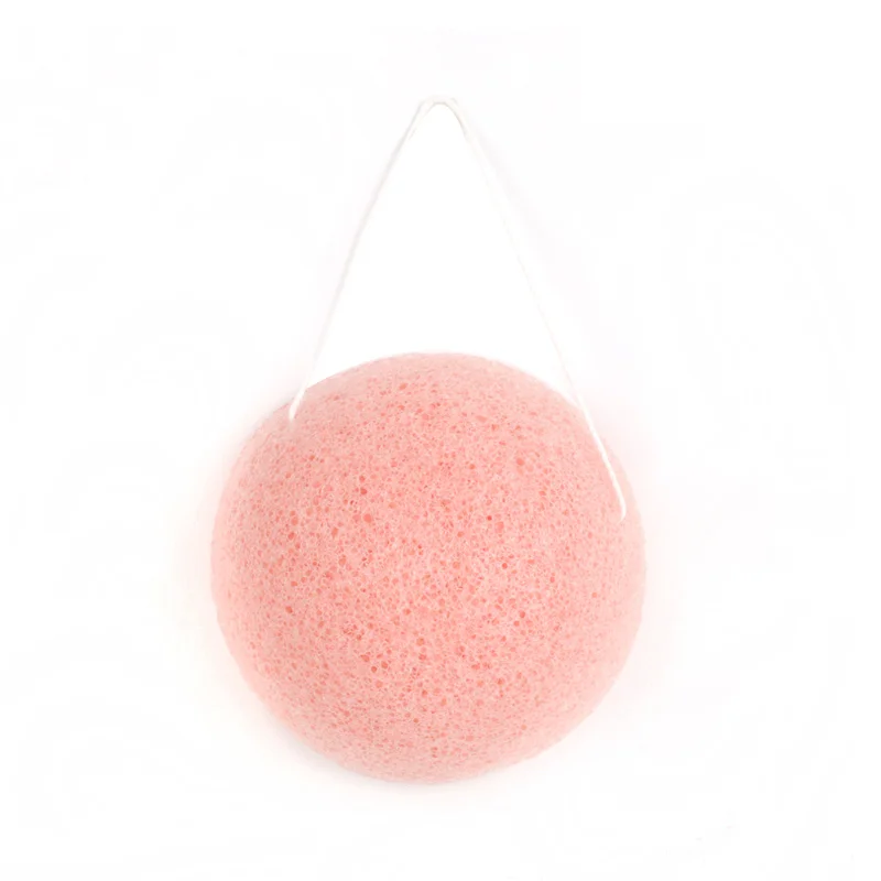 pink 1pc 2 шт., Очищающий спонж для лица, натуральная косметика Konjac, пуховка, очищающая, моющая, уход за лицом, пудра, инструменты для макияжа - Цвет: pink 1pc