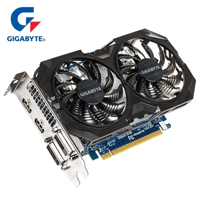 GIGABYTE Видеокарта GTX 750 Ti Оригинальная карта с видеокартой NVIDIA GeForce GTX 750Ti GPU 2GB GDDR5 128 бит для ПК б/у карт