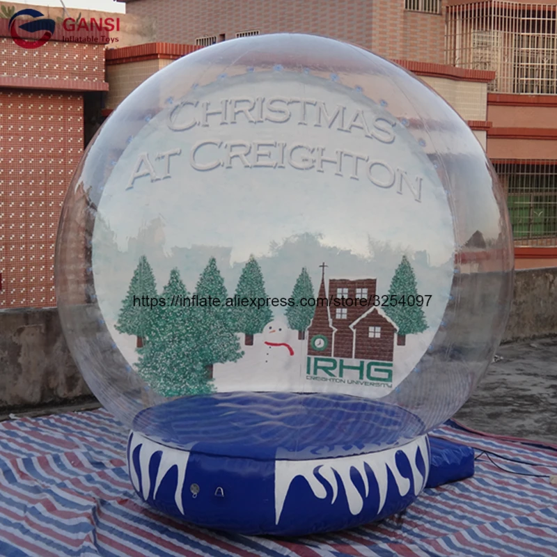 Online 2018 Weihnachten Werbung Transparente Aufblasbare Dome Schnee Blase Zelt Foto Stand Aufblasbare Weihnachten Schneekugel Für Werbung