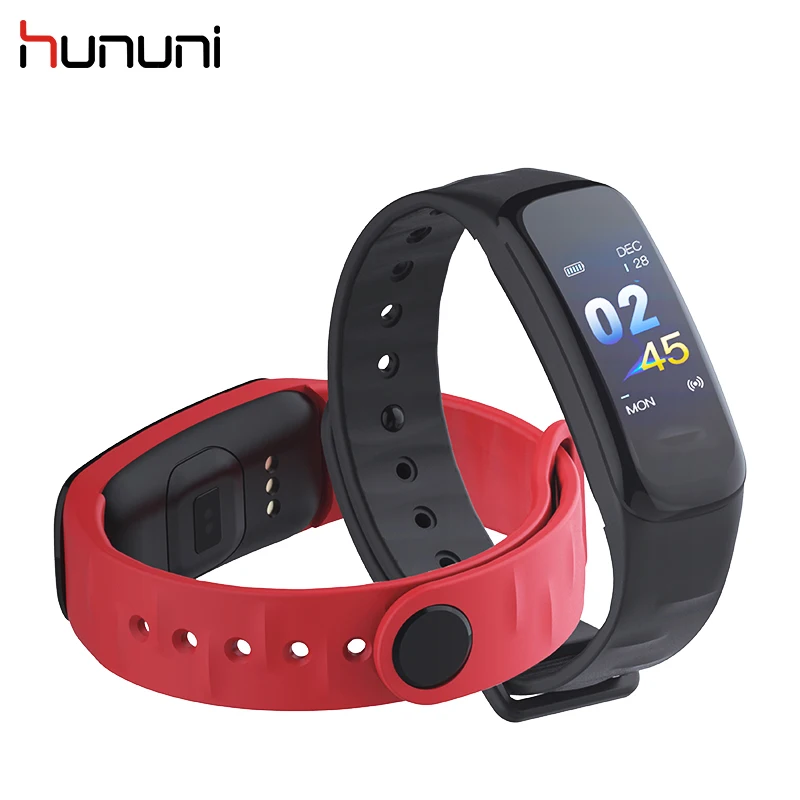 HUNUNI C1 модный спортивный смарт браслет на запястье цветной шагомер экранный